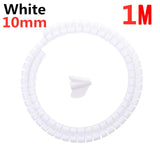 Protector de cable en espiral flexible de 2 m/1 m, organizador de cables, clip de tubo protector para cable de computadora, herramientas de gestión, 16/10 mm