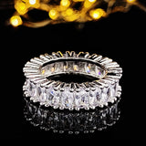 Elegant 925 Sterling Silver Diamond Wedding Ring for Women