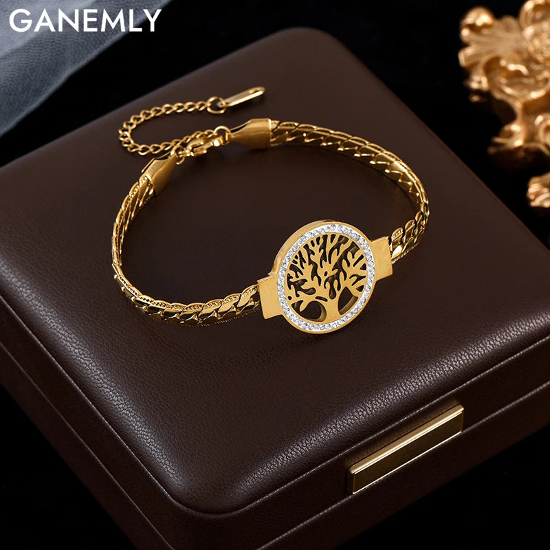 Pulsera de cadena de serpiente de acero inoxidable para mujer: joyería elegante y moderna
