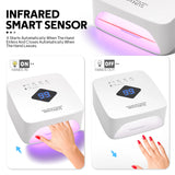 Rechargeable UV LED Nail Lamp with Timer – Wireless 120W Nail Dryer for Gel Polish