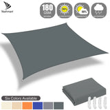 Toldo rectangular impermeable para el sol: toldo con protección UV para patio, balcón y jardín