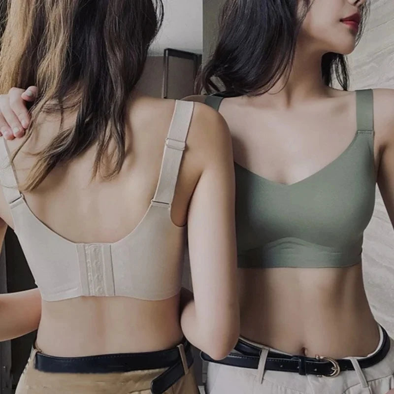 Wire-Free Everyday Bra – Soft Cotton Comfort Bra with Back Closure for Women