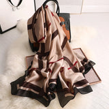 Luxury Satin Silk Scarf – Elegant Women's Shawl, Hijab & Beach Wrap