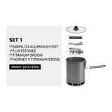 Lightweight Portable Outdoor Gas Stove and Camping Cookware Set