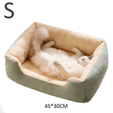 Cama de felpa para gatos: acogedora cesta con cojines para gatitos y mascotas pequeñas