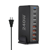 240W GaN Desktop Charger with 8-Port USB-C and Fast Charge 3.0