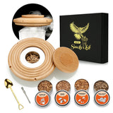 Kit para ahumar cócteles: juego para ahumar whisky con astillas de madera y accesorios de barra