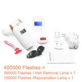 Painless IPL Laser Hair Removal Device with Rejuvenation – 2-in-1 Replaceable Lamp for Permanent Results