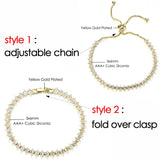 Geometric Charm Bracelet with Cubic Zirconia for Women