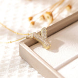 Letter Pendant Necklace for Women – Mood & Sleep Tracker Fashion Jewelry for Office & Career