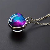 Trendy Glass Ball Pendant Necklace – Unisex Zinc Alloy Chain Link Design