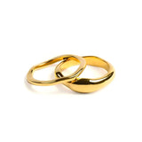 Minimalist Gold & Silver Stackable Rings – 18K Gold Plated Stainless Steel Jewelry for Women & Men