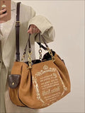 Chic Vintage Casual Tote Shoulder & Crossbody Bag for Women