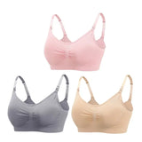 3-Piece Wire-Free Nursing Bra Set – Comfortable Maternity Bra for Breastfeeding Moms
