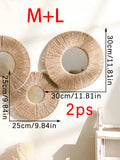 Boho Round Wall Mirror with Hanging Rope – Stylish Home Décor