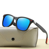 Vintage Square Polarized Sunglasses – UV400 Retro Eyewear for Men