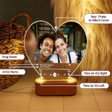 Custom Spotify Music Plaque with Photo and LED Night Light – Personalized Acrylic Frame for Couples, Anniversaries & Gifts