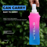 Botella de agua plegable para deportes al aire libre: portátil, apta para uso alimentario, a prueba de fugas para correr, hacer senderismo y andar en bicicleta