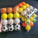 Pelota de espuma para aliviar el estrés: juguete de ejercicio para la muñeca y las manos con espuma de poliuretano para niños y adultos, antiestrés y descompresión 