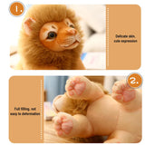 Realistic Lion Plush Toy – Ultra-Soft Stuffed Animal Pillow for Kids & Home Decor