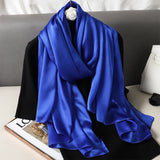 Elegant Silk Scarf – Luxury Solid Color Shawl & Pashmina for Women