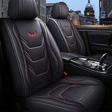 Universal Fit PU Leather Car Seat Covers – Full Set Waterproof Cushion Pads for 5 Seats