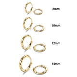 4-Pair Gold Plated Stainless Steel Huggie Hoop Earrings Set – Unisex Small Cartilage & Stackable Ear Hoops
