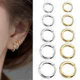 Stainless Steel Small Hoop Earrings – Unisex Cartilage and Helix Piercing Jewelry