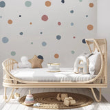 Modern Abstract Vinyl Wall Dot Stickers – Self-Adhesive Decorative Decals for Kids' Rooms & Nurseries