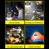 Solar Camping Light with Power Bank - 24000mAh Waterproof LED Lantern for Outdoor Emergencies