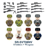 WW2 Military Building Blocks Set - Army Soldier & Motorcycle Model Kit
