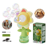 Flower Bubble Gun with LED Lights – Fun Dancing Bubble Machine for Kids, Perfect for Outdoor Play & Parties