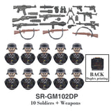 WW2 Military Building Blocks Set - Army Soldier & Motorcycle Model Kit