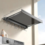 Estante de pared plegable sin taladros: estante de almacenamiento que ahorra espacio para baños y balcones