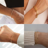 Pulsera de cadena de eslabones de acero inoxidable de moda: elegante y duradera para uso diario