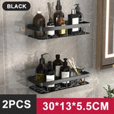 Estante de almacenamiento de aluminio para baño y cocina montado en la pared