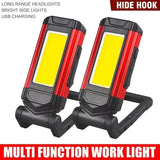 Magnetic COB Work Light – USB Rechargeable LED Flashlight & Camping Lantern