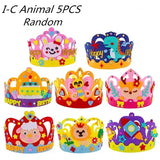 DIY Sequins Crown Craft Toy – Creative EVA Foam Art Kit for Kids Party Decorations