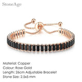 Unisex Geometric Charm Bracelet with AAA+ Cubic Zirconia