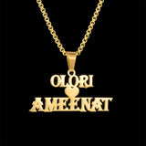 Collar con nombre y corona personalizado: joyas de acero inoxidable personalizadas para hombres y mujeres