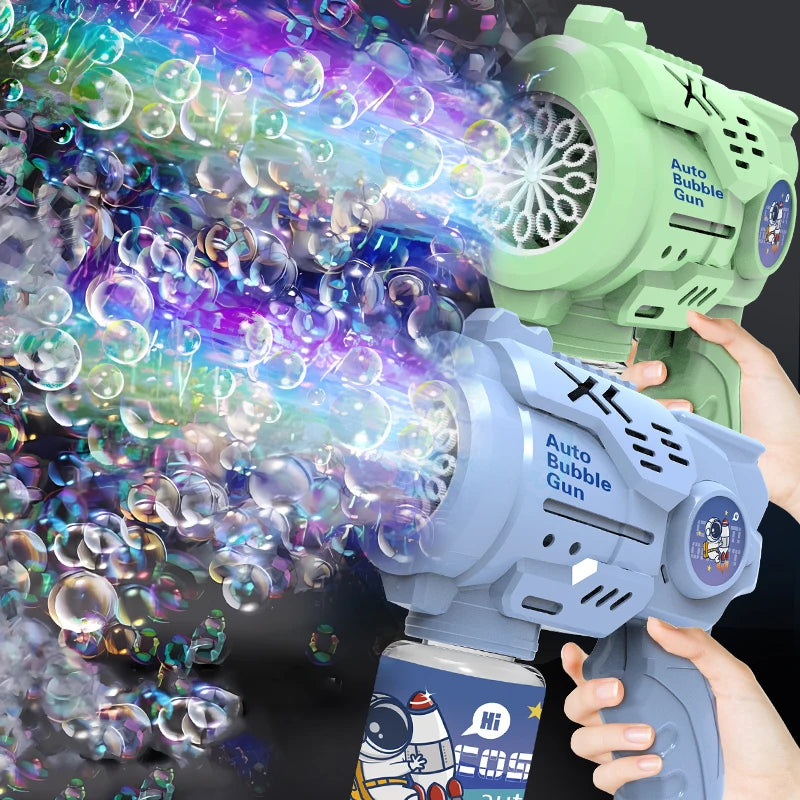 Astronaut Bubble Blaster Gun - 12-Hole Automatic Bubble Machine for Kids