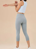 Women's High-Waist Calf-Length Yoga Leggings with Pockets – Stretchy, Breathable Workout Pants