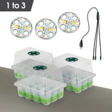 LED Grow Light Seed Starter Kit – 3-Spectrum Indoor Plant Germination Tray for Healthy Seedlings