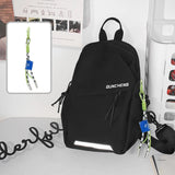 Unisex Nylon Bucket Bag – Lightweight Casual Shoulder Crossbody with Zipper Closure