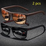 Vintage Check Pattern Polarized Sunglasses – Stylish UV400 Eyewear for Men & Women