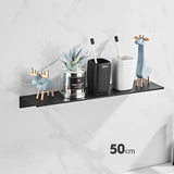 Estantería de baño moderna en blanco, negro y dorado cepillado: estante de pared