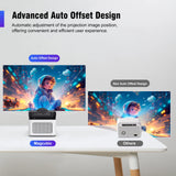 Ultra Short Throw Smart Projector with 900 ANSI Lumens, 1080P Native Resolution, WiFi 6 & Android 11