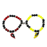 Matching Stitch Couple Bracelets - Magnetic Heart Charm Bracelets for Him & Her