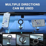 Soporte magnético universal para teléfono de coche: rotación de 360°, 20 imanes potentes, soporte de aleación duradero