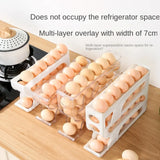 Rejilla para huevos automática con múltiples capas: organizador de cocina que ahorra espacio